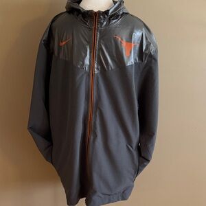Nike Men's Texas Longhorns Charcoal and Orange Windbreaker
